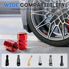 Car Tire Valve Stem Caps, 12pcs Air Caps Cover, Universal for Cars, SUVs, Bike, Trucks and Motorcycles-Red