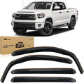 in-Channel Rain Guards for Toyota Tundra Crew Max 2007 2008 2009 2010 2011 2012 2013 2014 2015 2016 2017 2018 2019 2020 2021, Vent Window Visors, Original Window Deflectors-4PCS