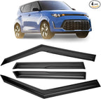 Tape-on Rain Guards Side Window Visor for Kia Soul 2020 2021 2022 2023 Vent Deflector 4 Pcs