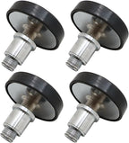 4-Pack 38mm Car Lift Rubber Pads Screw Up Heightening Feet for 2 Post Lift Round Tray Adapter Pad 38mm Shaft Diameter Universal Fit Heavy Duty Rubber