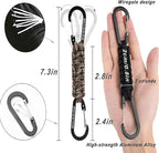 Paracord Keychain Carabiner Clip, D Ring Lanyard Hanger Stroller Hook for Water Bottle, Key, Backpacks, Men, Women