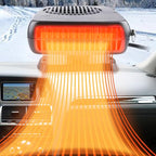Car Heater,12V 200W Portable Car Heater that Plugs into Cigarette Lighter,Defroster for Car Windshield,2 in 1 Heating & Cooling Fans,with Hidden Handle Car Heaters for Vehicle