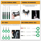 238Pcs Trim Removal Tool, Auto Push Pin Bumper Retainer Clip Set Fastener Terminal Remover Tool Adhesive Cable Clips Kit Car Panel Radio Removal Auto Clip Pliers, Green