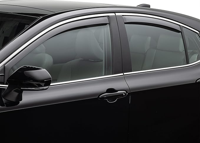 Custom Fit Side Window Deflectors for Toyota Camry (82701IM), Dark Tint