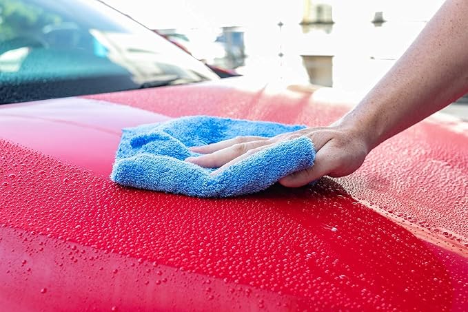 Eagle Edgeless 500 (3-Pack) Professional Korean 70/30 Blend Super Plush Microfiber Detailing Towels, 500GSM, 16in x 24in, Blue