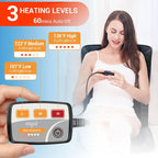 Longer Heated Seat Cover, Heating Pad for Chairs | Home/Office Seat Cushion with Fast Heat to Promote Blood Circulation & Relieve Fatigue, A Warm Gift, Black