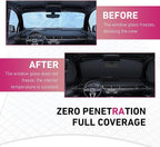 Car Half Car Cover Sunshade, Windshield Hood Front Window All-Season Protection Waterproof Dustproof Frostproof Car Cloth, Outdoor Foldable Protective Cover, Universal for Cars (Silver)