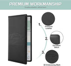 2Pack Car Registration and Insurance Holder,Car Document Holder for Cards License with Magnetic Shut,Vehicle Glove Box Car Organizer for Documents, Cards, License(Black)