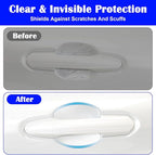 20Pcs Car Door Handle Potector, Clear Cars Door Handles Scratch Protector, TPU Protective Film Doors Sill Protectors for Vehicles, Cars Doors Edge Guards for Most Car Handle