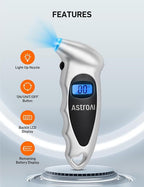 Digital Tire Pressure Gauge 0-150PSI Calibrated to ANSI B40.7 +/-1PSI, 4 Units for Car Truck Bicycle with Backlight LCD, Silver, 3Pack