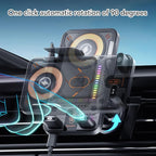 Wireless Car Charger,15W Fast Charging 90 Rotation Vent Clip Phone Mount