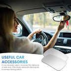 8 Pcs Blind Spot Car Mirror 360 Degree Adjustabe Glass Traffic Safety Rear View Mirror Convex Spot Frameless Adjustable Self Adhesive Angle for Larger Image Exterior Accessories (Rectangle)