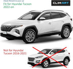 in-Channel Incredibly Durable Rain Guards for Hyundai Tucson 2022-2026, Original Window Deflectors, Vent Window Visors, Vent Deflector, 4 pcs. - 621037