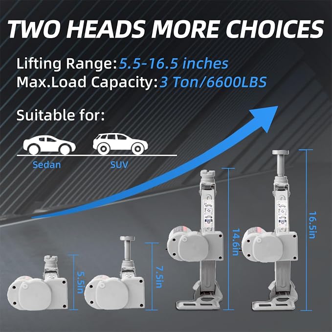 Electric Car Jack 3T Scissor Floor Jack Set 12V Automatic Vehicle Lift Kit for Road Emergency Tire Change Car Repair Tool for Sedans and SUV Gray