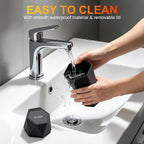 Car Trash Can with Lid, Diamond Design Small Automatic Portable Trash Can with 1 Trash Bag, Easy to Clean, Used in Car Home Office (Black)
