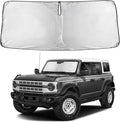 Windshield Sunshade Compatible for Ford Bronco (Not for Bronco Sport) 2021-2024 2025 2026, Sun Visor for Front Windshield & Window Sun Shade Cover, UV Heat Protector, Car Accessories