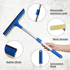 2-in-1 Car Window Squeegee — Long-Reach Glass Cleaning Tool