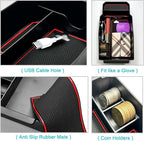 for 2023 2024 2025 2026 Mazda CX50 Center Console Organizer Tray | for 2023-2026 Mazda CX-50 Armrest Tray CX50 Central Consola Organizer Storage Box 2025 2026 Mazda CX50 Accessory (Red)