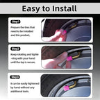 20 Pcs Glow in The Dark Tire Valve Caps Fluorescent Tire Valve Stem Caps, Cool Car Present for Universal Decoration Accessories for Car SUV Bicycle Motorcycles Trucks (Pink)