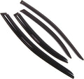 WD2-097 Dark Smoke 4 Pcs Set Window Visor (Outside Mount) Deflector Rain Guard Compatible with 2001-2006 Dodge Stratus
