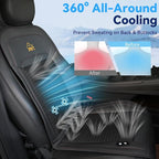 Cooling Seat Covers for Cars, 12V-24V Cooling Car seat Cover with 12 Fans and Massage, Car Seat Cooler for Truck, SUV, Sedan