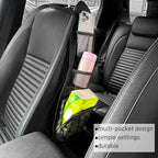 Car Seat Side Storage Pocket, Car Multifunctional Seat Organizer Hanging Bag, Auto Mobile Phone Wallet Sunglasses Mesh Net Pocket, Auto Accessories for Cars SUVs Trucks (Green, 2PCS)