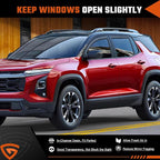 in-Channel Rain Guards Compatible with Chevrolet Equinox 2025-2026 (NOT for EV), Durable Side Windows Rain Guard Wind Visor 2025 2026 Equinox Window Deflectors Black 4 PCS