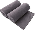 Microfiber Bath Towel 2 Pack(30" x 60"), Oversized Thick Towels, Soft, Super Absorbent and Fast Drying, No Fading Multipurpose Use for Sports, Travel, Fitness, Yoga, 30 in 60 in, Grey Count | Microfiber, Hanging Loop, Oversized, Soft & Absorbent, F...