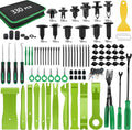 330Pcs Trim Removal Tool, Auto Push Pin Bumper Retainer Clip Set Fastener Terminal Remover Tool Adhesive Cable Clips Kit Car Panel Radio Removal Auto Clip Pliers, Green