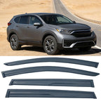 Window Visors Rain Guards for 2017-2022 Honda CRV,4PCS Tape on Vent Visors Wind Deflector Sun Shade for CRV 17-22,UV Protection & Reduced Road Noise,Car Accessories
