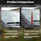 Famobay Stubby Bullet Antenna Car Truck Antenna with Chevy Silverado & GMC Sierra Trucks Heavy Duty Pickup Trucks Accessories（5.5inch Iridescent Color）