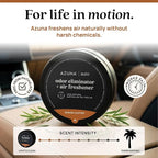 Car Air Freshener & Auto Odor Eliminator Pods Trio | Spanish Leather | Plant Powered by 100% Australian Tea Tree Oil | Long Lasting and No harsh chemicals | Made in USA | 3 Pack of 2oz Pods