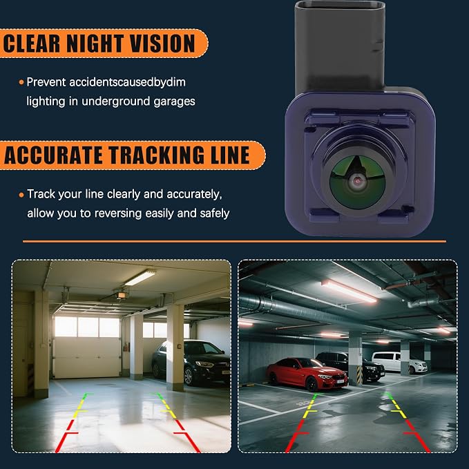F2GT-19G490-CC Rear View Backup Camera Compatible with 2016-2019 Ford Explorer 2.3L 2.5L Park Assist Camera Replaces # F2GT19G490CC GB5T-19G490-AB GB5T19G490AB