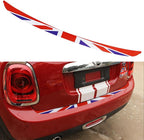 Rear Bumper Protector Sticker Compatible with Compatible with Mini Cooper F56 F55 R55 Anti-Collision Strip Trunk Threshold Decal Car Trunk Door Edge Vinyl Sticker Decoration for Car (Red Flag)