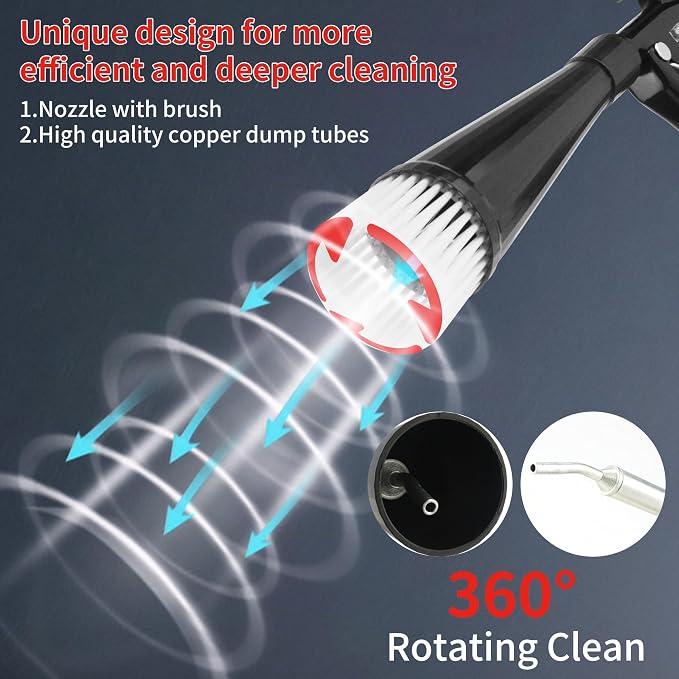 High Pressure Car Interior Cleaning Gun Interior Dryer Hair Dryer Car Detail Gun Fast Drying Blows Away Dust and Dirt Using Air | Car Detailing Tools for Quickly Blowing Out Debris and Dust Air-Powered