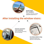 4 pcs Compatible with 2000-2004 Nissan Xterra Front+Rear Sun/Rain Guard Outside Mount Window Visors