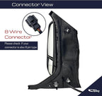 Driver Side Mirror for 2018-2019 Ford Transit 150 250 350 Power Adj Heated Power Folding Turn Signal Light Short Arm Textured Black 8 Pins Left FO1320602