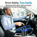 Cup Holder Trash Can, Leakproof Car Trash Can with Lid, Trash Bin for Car Accessories, Mini Garbage Bin Organizer for Automotive Office Home Kitchen, Applicable to Women and Men