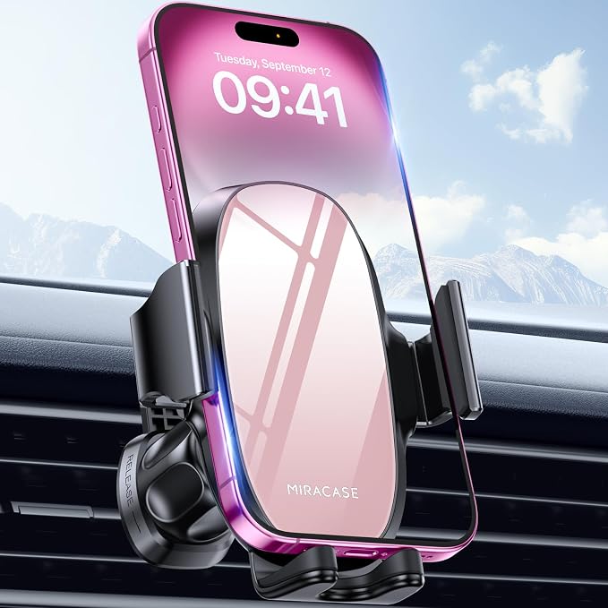 Upgraded-2nd Generation Universal Phone Holders for Your Car, Hands Free Air Vent Car Phone Holder Mount Compatible with iPhone 16/15/14/13/12/11 Series and All Phones