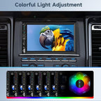 Double Din Car Stereo Radio with Wireless CarPlay Android Auto, 7 Inch HD Touch Screen Car Play Audio Receivers with Bluetooth, HD Backup Camera, FM, Mirror Link, USB/Type C/TF/AUX/SWC