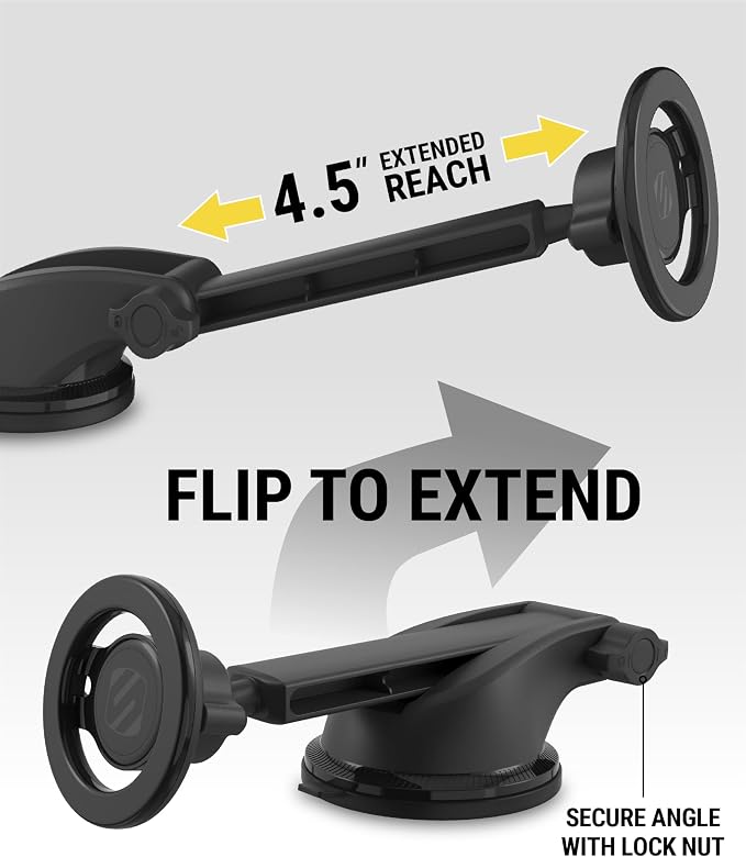 MagicMount SMSWDEX MagSafe Car Mount, Magnetic Phone Holder for Car Windshield/Dashboard, Suction Cup Phone Mount Compatible with iPhone 16 15 14 13 12 Pro Max Plus Mini Mag Safe Accessories