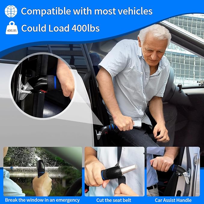 2Pack Car Door Handle for Elderly Car Handle Assist Support Multifunction for Seniors and Handicapped