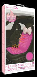 12V Heated Vehicle Seat Cushion Cover with 2 Heat Levels - Color Pink