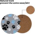 Paw Print Steering Wheel Cover Car Decor for Women