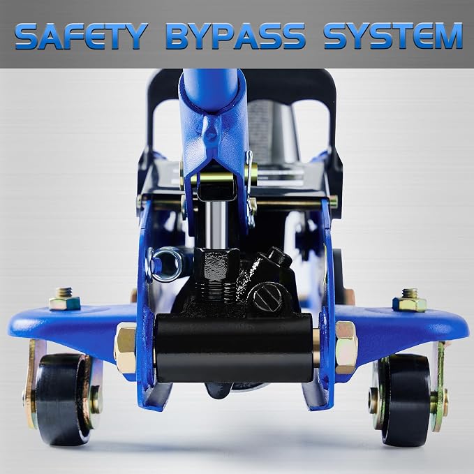 Floor Jack, Hydraulic Portable Car Lift Jack, 1.5 Ton (3,000 lb) Capacity (Blue)