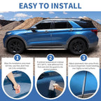 4PCS Car Door Edge Guards Universal 3D Carbon Fiber Texture Anti-Collision Scratch Protector Strips Flexible Silicone Trim with Nano Adhesive for Sedan SUV Truck Transparent
