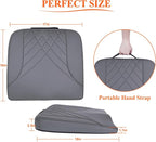 Premium Car Seat Cushion, Memory Foam Driver Seat Cushion to Improve Driving View- Coccyx & Lower Back Pain Relief - Seat Cushion for Car, Truck, Office Chair (Leather Dark Gray)