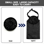 2 Pcs Car Trash Bag Car Trash Can Hanging Back Seat Car, Car Garbage Bag with Storage Pockets, Washable Eco-Friendly Car Garbage Can for Outdoor Traveling & Home Use (Black)