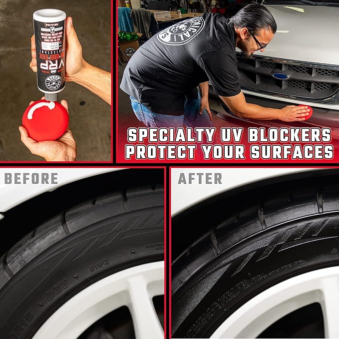 VRP Vinyl, Rubber, and Plastic Dressing - Tire Dressing, Non-Greasy, Dry-to-the-Touch Shine for Tires, Trim, and More, Safe for Cars, Trucks, SUVs, RVs & More - 16 oz (Pack of 3)