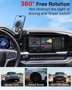 PZK Car Phone Holder for 2022-2026 Chevy Silverado/GMC Sierra 13.4'' Screen | Magnetic 15W Fast Wireless Charger Car Phone Mount Magsafe With 360° Rotating Extension Rod Hands-Free Phone Cradles